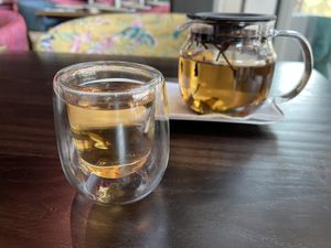 Toast hojicha loose leaf tea  at Tampopo - Wimbledon in South West London