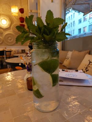 Homemade lime & mint drink at Picknick Café in Mannheim