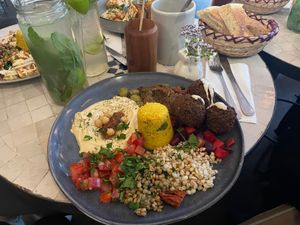 Picknick Plate with Falafel at Picknick Café in Mannheim