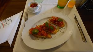 Bruschetta at La Famiglia in Tatranska Lomnica