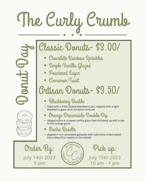   at The Curly Crumb in Frederick