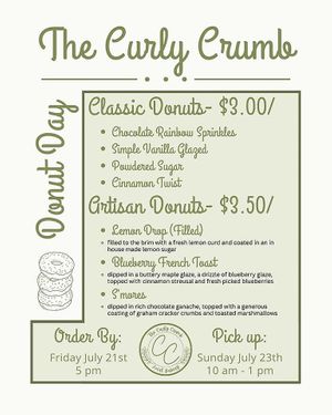   at The Curly Crumb in Frederick