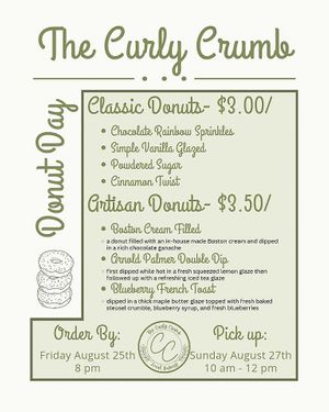   at The Curly Crumb in Frederick