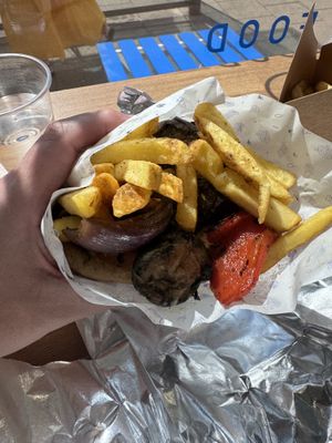Vegan wrap   at Nixos Greek Street Food in Edinburgh