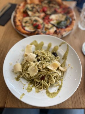 Pistachio pasta  at Martha Pizze Amore in Paris