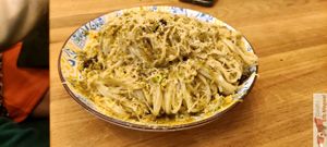 Big plate of vegan pasta at Martha Pizze Amore in Paris