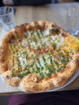 4 cheese vegan pizzaa  at Martha Pizze Amore in Paris