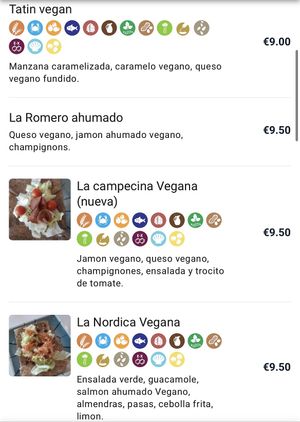 Vegan galettes  at La Crepe Bretonne in Barcelona
