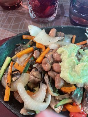 Vegan fajitas  at El Burrito in Cagliari