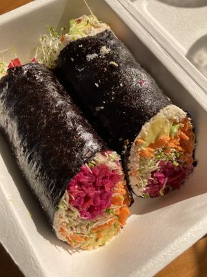 Raw Nori Rolls at Sweet Cane Cafe in Hilo