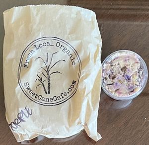 Smoked taro burger #Veganuary at Sweet Cane Cafe in Hilo