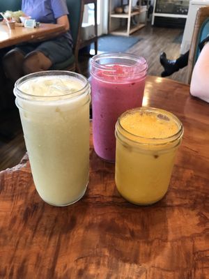 Smoothies and juices  at Sweet Cane Cafe in Hilo
