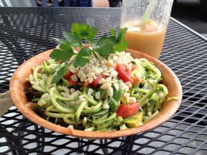 Raw zucchini Pasta at Sweet Cane Cafe in Hilo