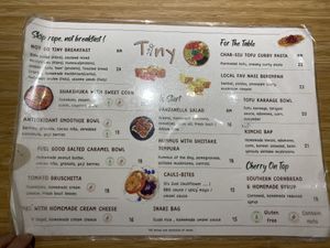 Jan 2024 Menu  at Tiny Food Cafe in Kuala Lumpur