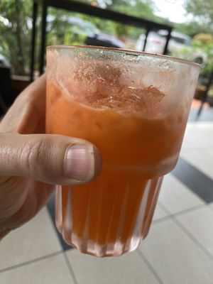Orange Carrot Ginger Juice #Veganuary at Tiny Food Cafe in Kuala Lumpur