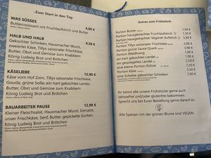 Aktuelle Karte, Juni 2024  at Tillys Café in Wiesbaden