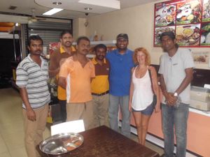 Nice, friendly staff of Thali NR Sweets Cafe and the neighboring Vishnu's Pizza with which they share the premises. at Thali NR Sweets Cafe in Penang