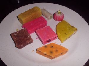 Sweet desserts - these should be vegan, but I'm afraid 2 of them were not. at Thali NR Sweets Cafe in Penang