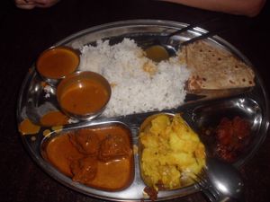 The vegan Thali option. :) at Thali NR Sweets Cafe in Penang