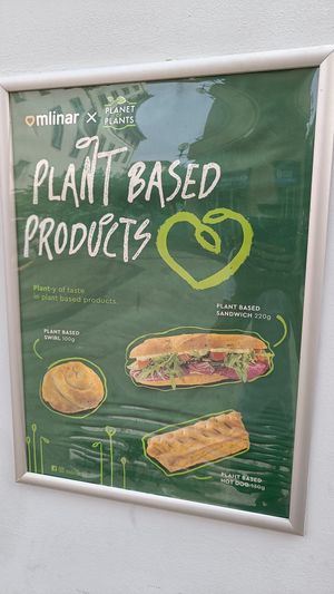 De vegan producten die ze bieden. at Mlinar in Pula