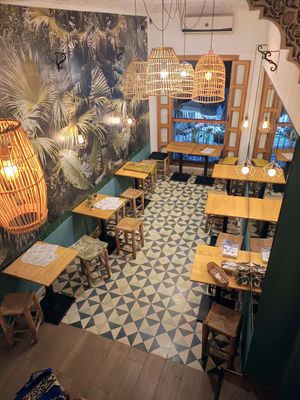 Indoor seating at Ayaso in Marrakech