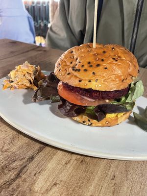 Vegan burger  at Ayaso in Marrakech