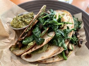 Vegan tacos (minus the asparagus normally served in them)  at The Little Things in Sofia