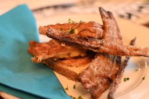 Cheeze toastie mit Baqon at Bisschen Beißen in Vienna