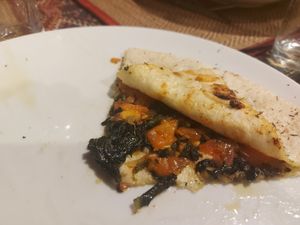 Spinach gozleme at Cafe Anatolia in Chiang Mai