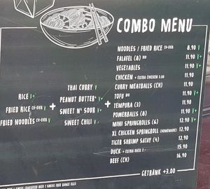 Menu at Yam Yam in Basel