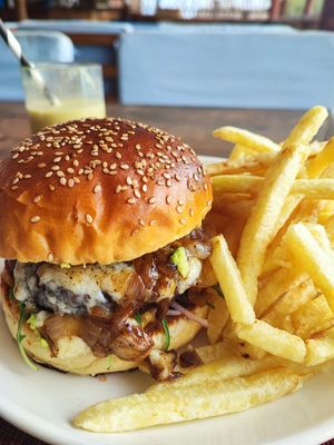 Burger at Kokomo Beach Bar and Restaurant in Watamu