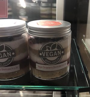 Strawberry shortcake jar  at SugarMoo in Abu Dhabi