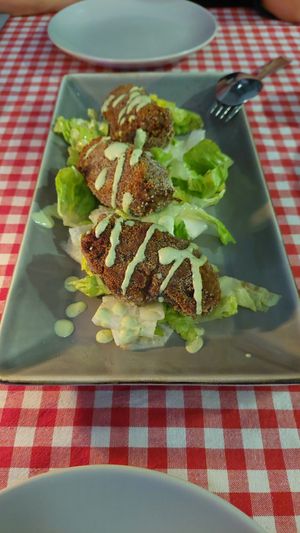 'Meat' croquettes at La Petite Véganerie - Brasserie in Berlin