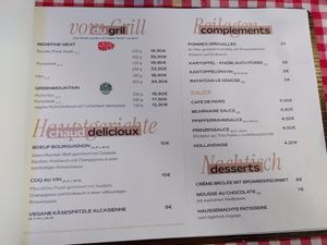 Menu at La Petite Véganerie - Brasserie in Berlin