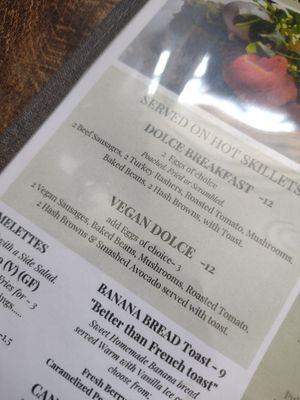 Vegan breakfast at Café Dolce in Lancaster