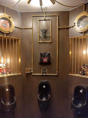 The whole decoration is awesome! The toilet deco is superb ! at Fräulein Anna  in Drachselsried