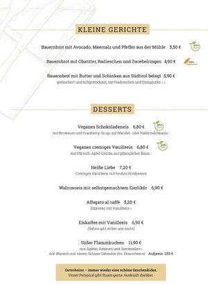 card at Weinstube Hofgasse in Memmingen