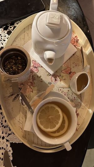 Tea made out of full leaves  at Vlahia Inn in Moieciu De Sus