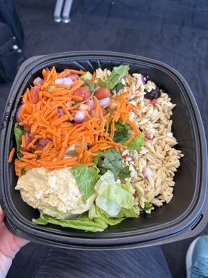 Crate your own bowl, but quinoa ended up having feta!!! Mis labeled on menu!!  at MSP - Greek Kitchen - T1 in St Paul