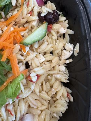 Feta in supposedly vegan quinoa  at MSP - Greek Kitchen - T1 in St Paul