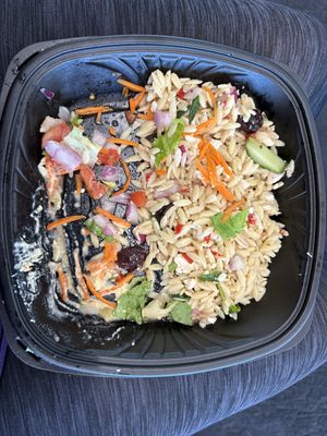 Couldn’t eat half my plate because the quinoa had feta despite being labeled as vegan.   at MSP - Greek Kitchen - T1 in St Paul