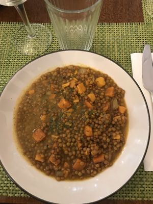 Lentejas con boniato  at Museo Del Organo in Vitoria Gasteiz