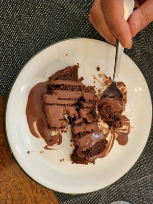 Chocolate cake at Museo Del Organo in Vitoria Gasteiz