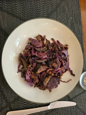 Veggies and mushroom stir-fry at Museo Del Organo in Vitoria Gasteiz