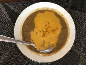 Lentils curry   at Museo Del Organo in Vitoria Gasteiz