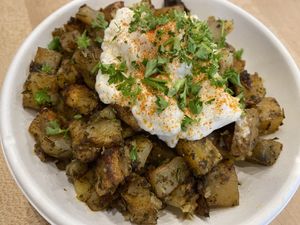 Lemon garlic potatoes 😍  at Simone's Kitchen in Schenectady