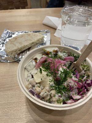 Harissa tofu bowl minus yoghurt sauce   at Simone's Kitchen in Schenectady