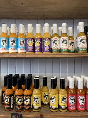 Their own sauces, you can find many other brands  at Microsaucerie Piko Peppers in Montreal