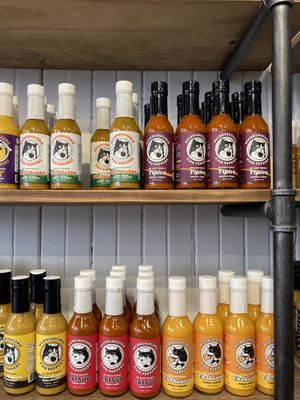 Their own sauces, you can find many other brands  at Microsaucerie Piko Peppers in Montreal