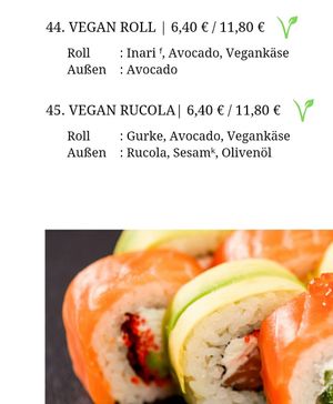 More vegan Uramaki rolls at Sushi Karen in Bad Soden-salmuenster